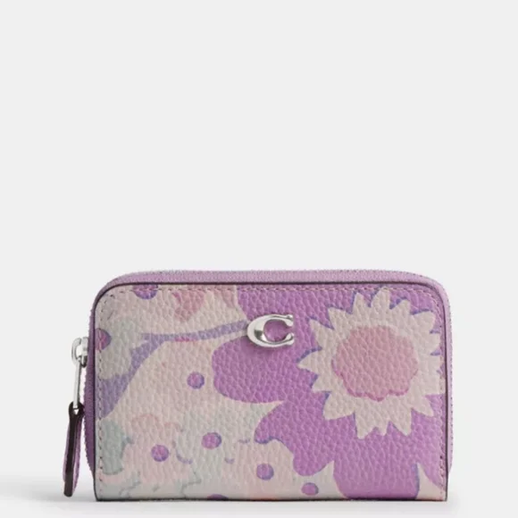 ๐ Coach Purple Floral Print Wallet - Picture 2 of 7